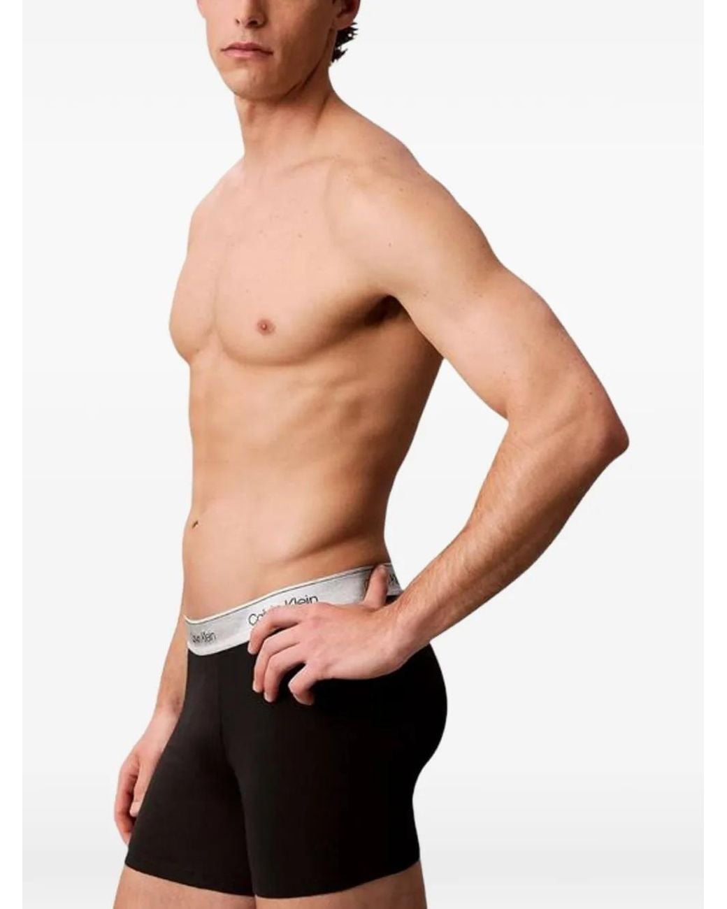 Calvin Klein White Logo-Waistband Cotton Boxers (Set Of Three) for men