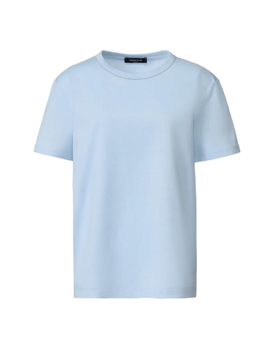 Fabiana Filippi Blue Cotton T-Shirt