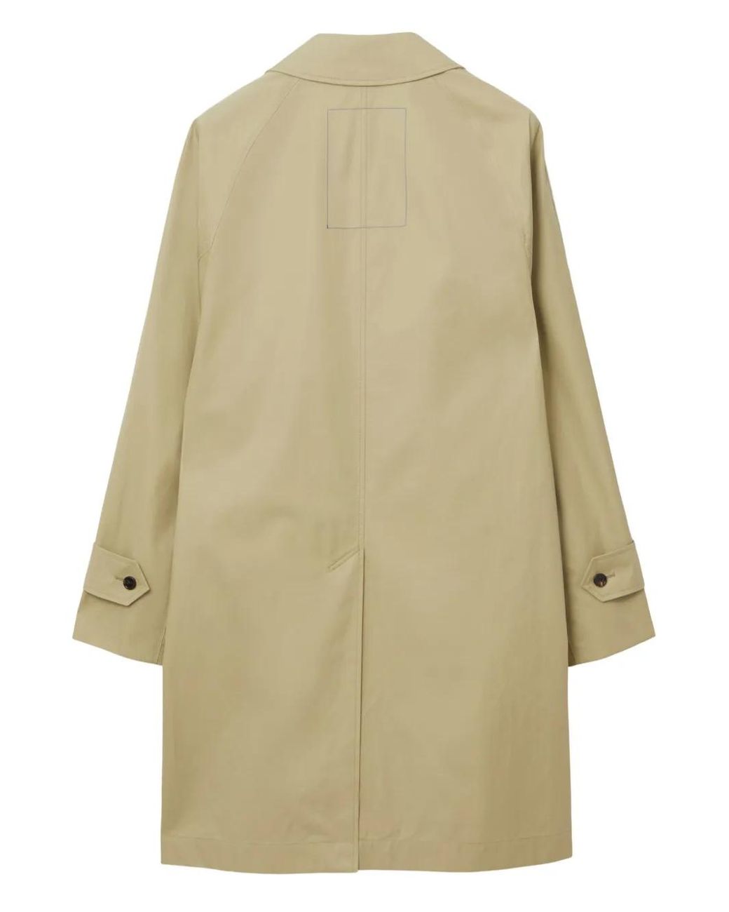 Burberry Natural Neutral Single-Breasted Gabardine Coat for men