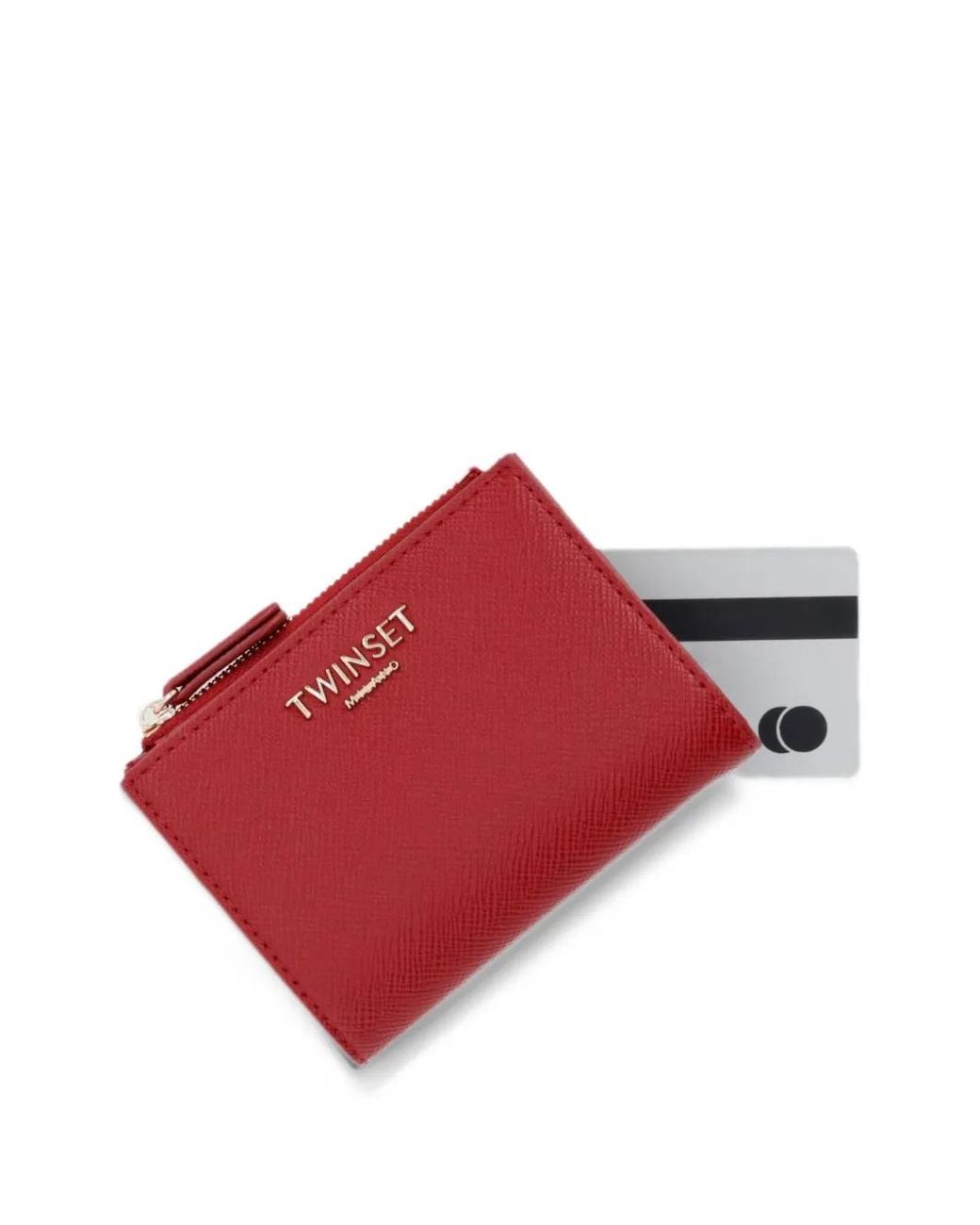 Twinset Red Logo-Plaque Wallet