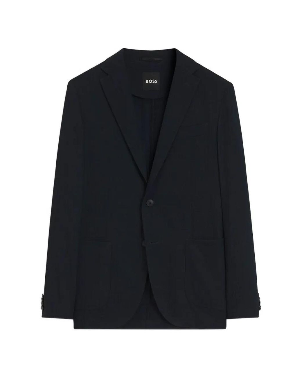 Boss Blue Single-Breasted Blazer for men