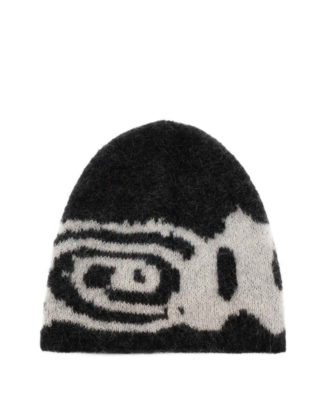 Roa Black Logo-Intarsia Beanie Hat