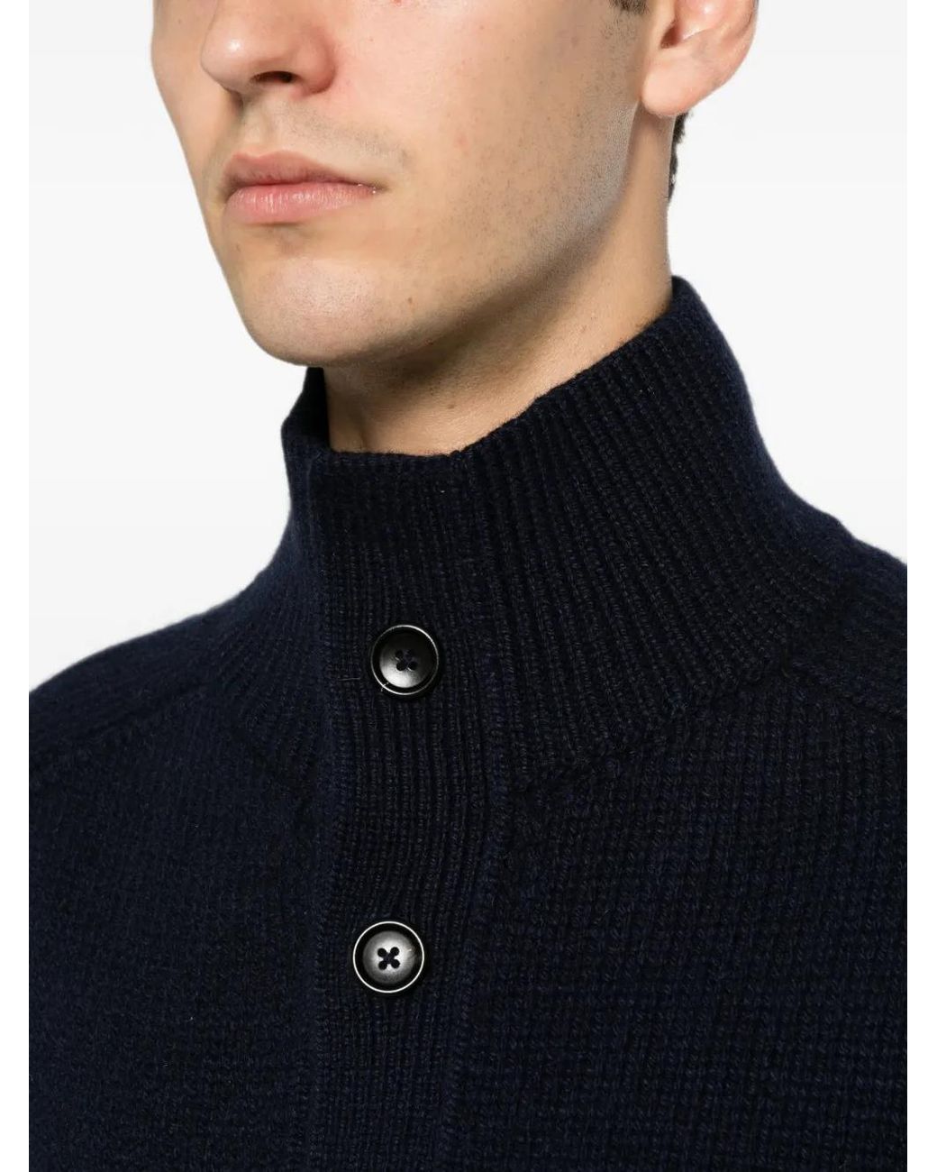 Tom Ford Black Coarsehair Cashmere Cardigan for men