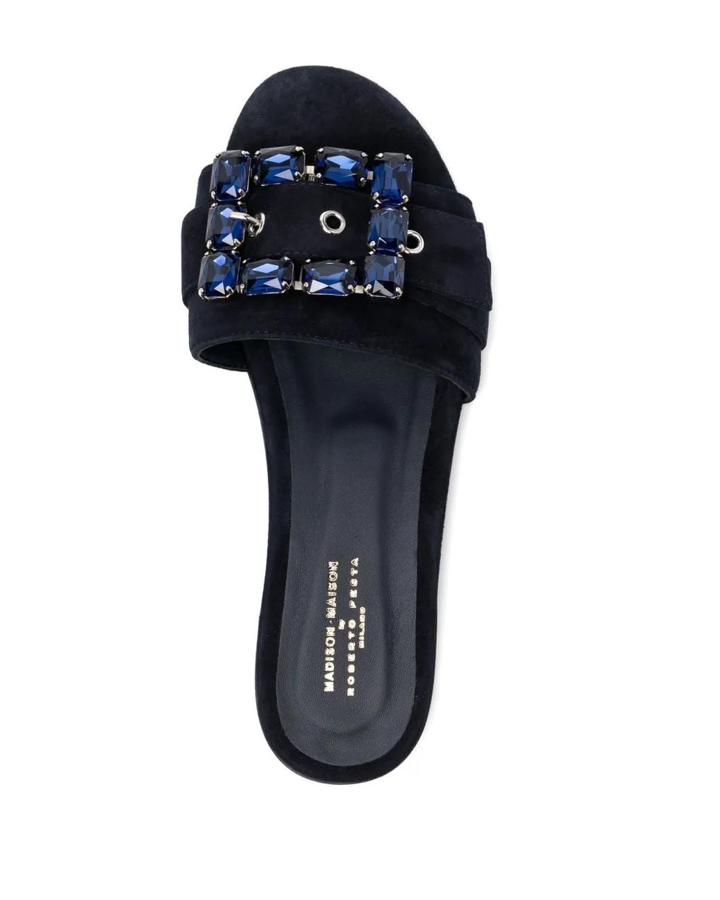 Madison Maison Blue Madison Maison Fade Jeweled Buckle Khaki Sandalen