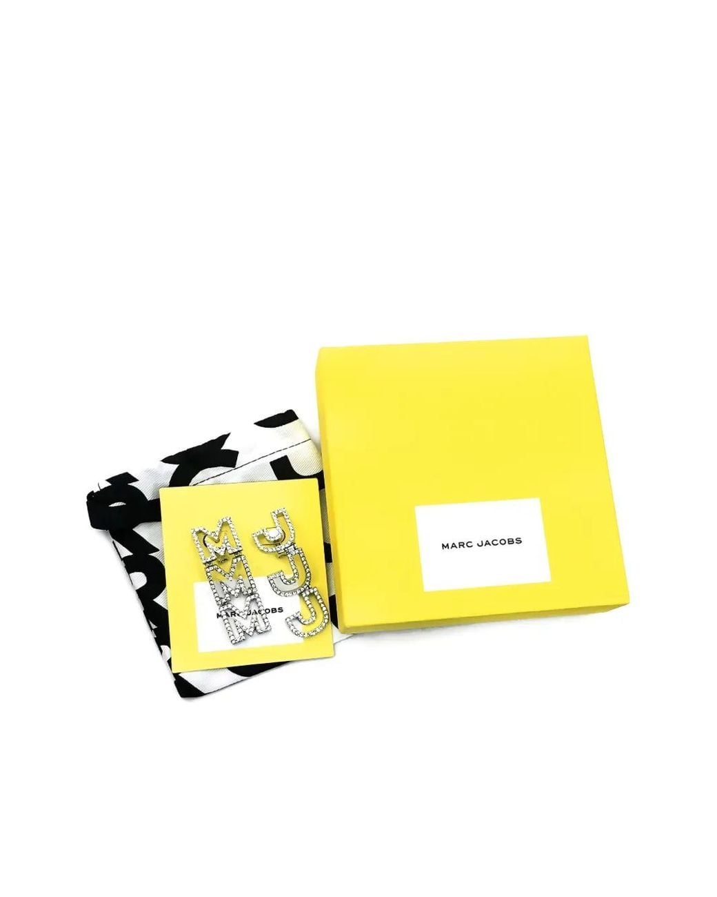 Marc Jacobs White Mj Crystal-Embellished Earrings
