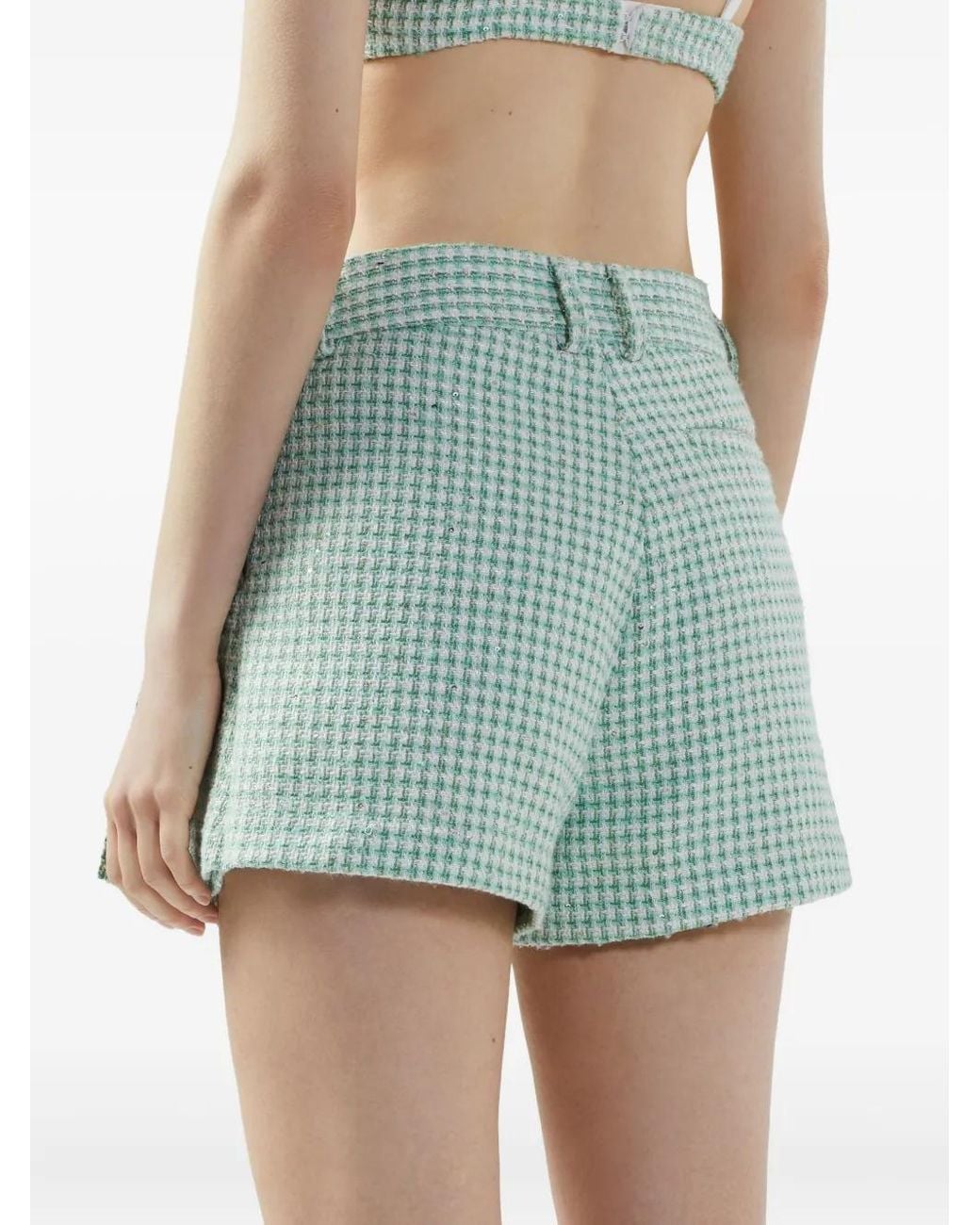 Gcds Geruite Shorts in het Blue