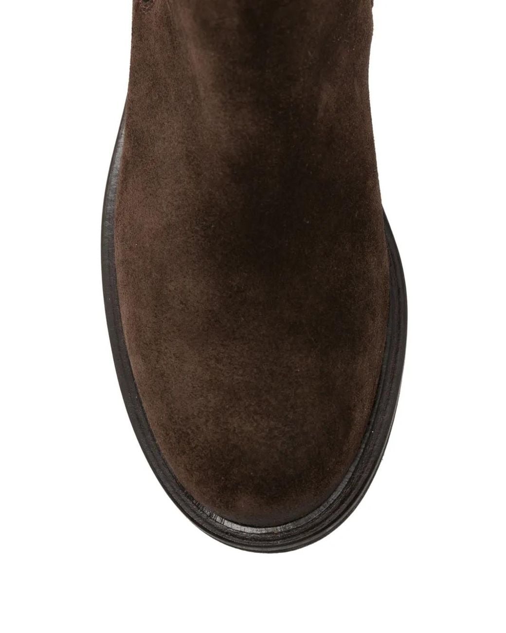 Poeve Black Round-Toe Suede-Finish Chelsea Boots