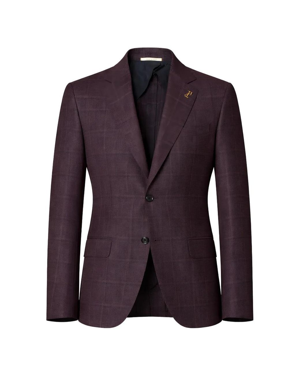 Pal Zileri Purple Blazer À Carreaux Et Revers Crantés for men