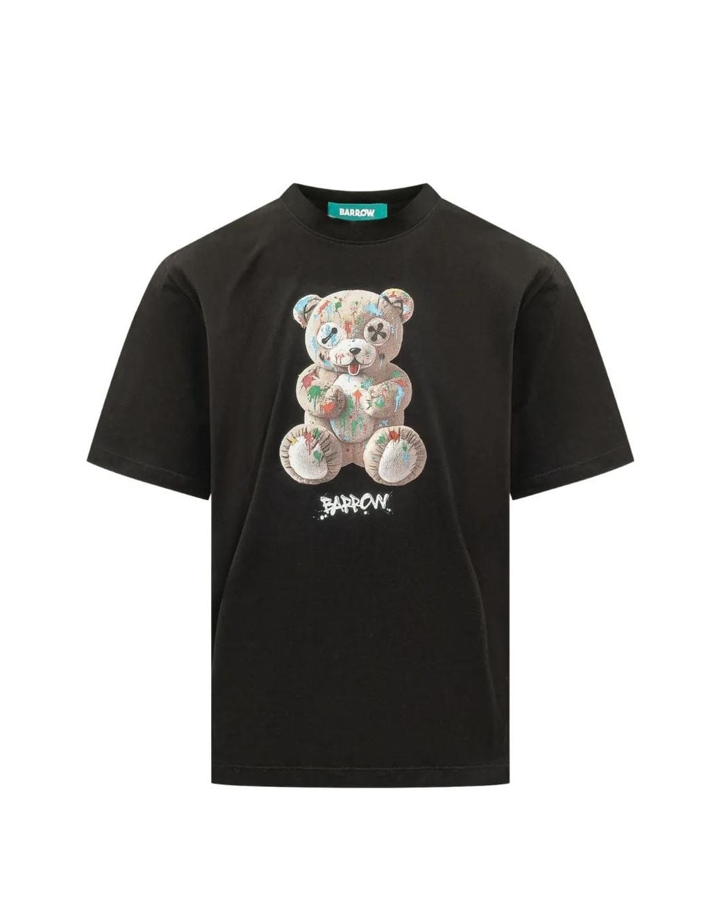 Barrow Black T-Shirt À Imprimé Teddy Bear for men