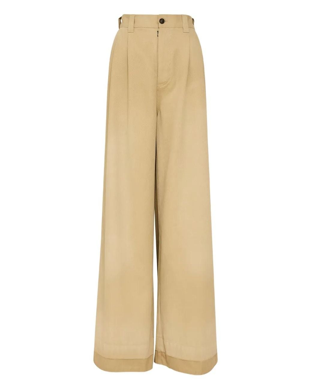 Maison Margiela Natural Wide-Leg Tailored Trousers