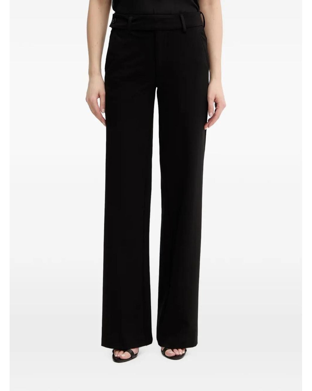 Silvian Heach Black Radisale Belt-Loop Trousers