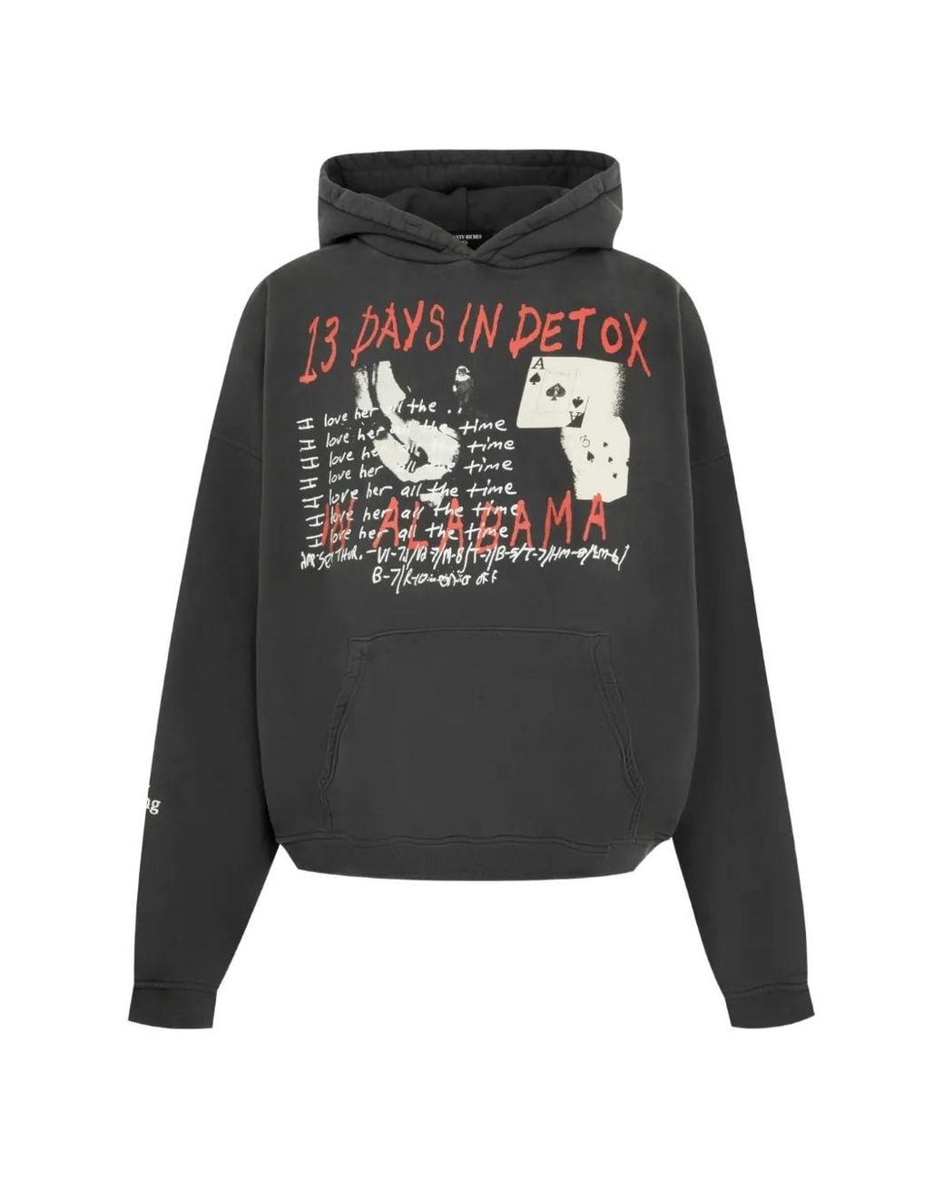 Enfants Riches Deprimes Black Graphic-Print Boxy-Fit Hoodie for men