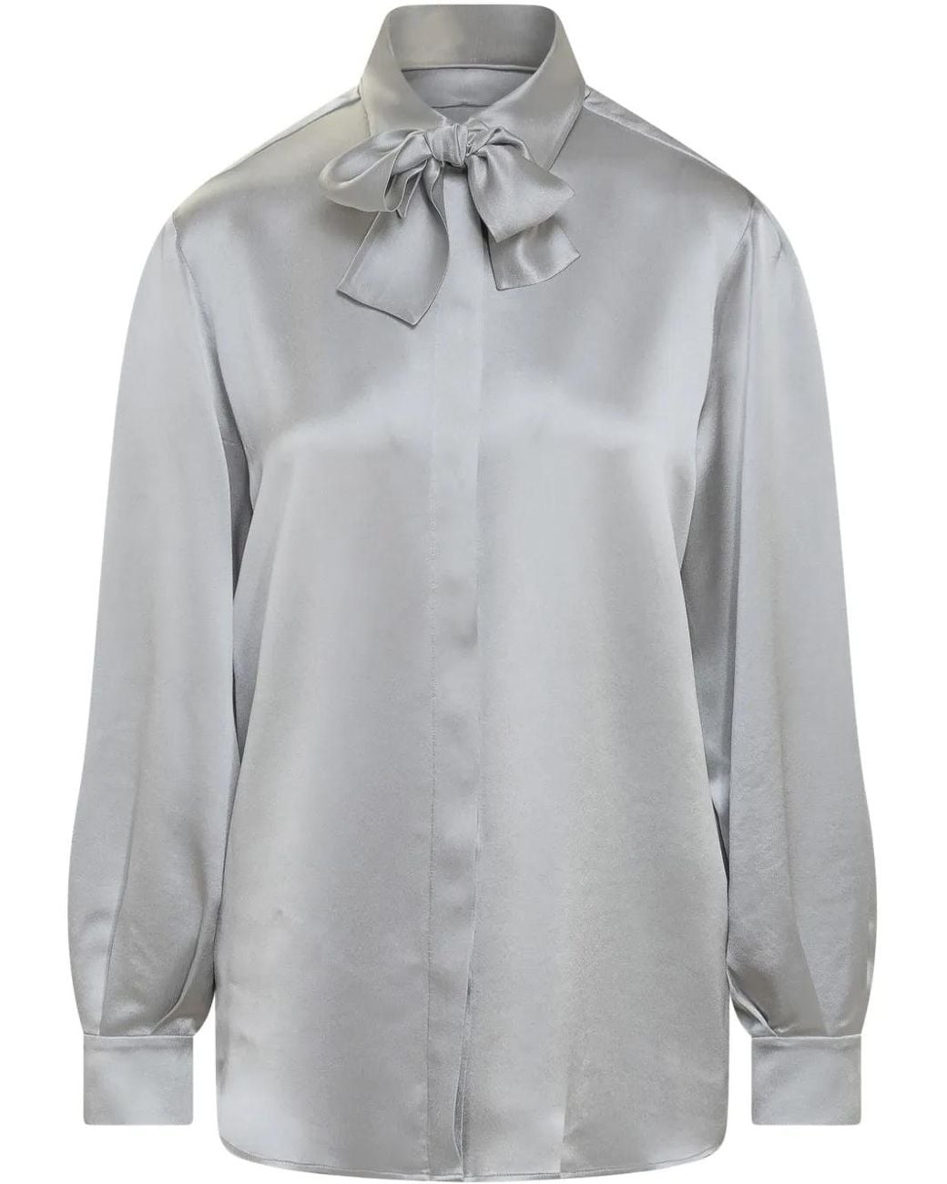 Alberta Ferretti Gray Bow-Detailing Shirt