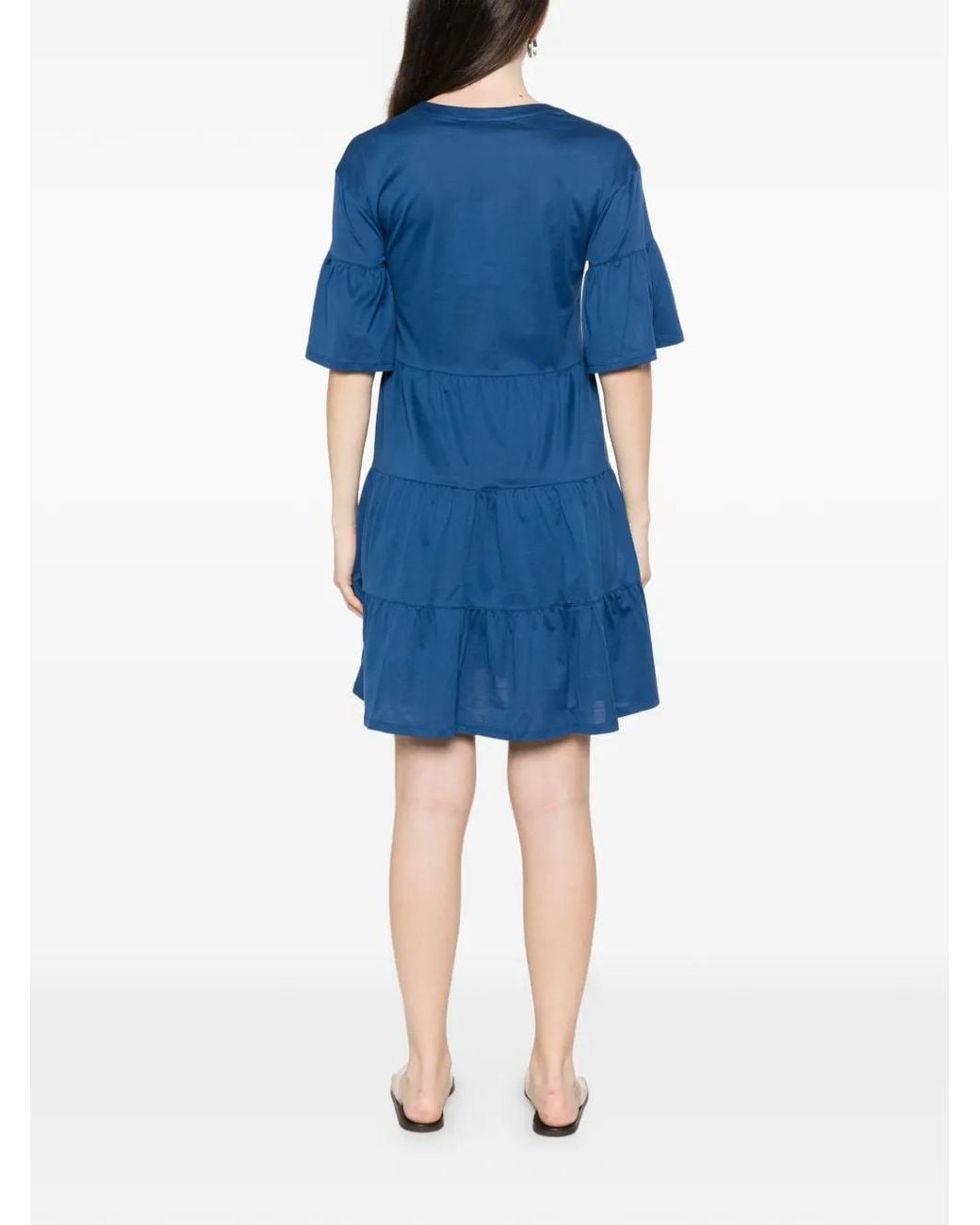 Weekend by Maxmara Blue Wkdsaggina V-Neck Mini Dress