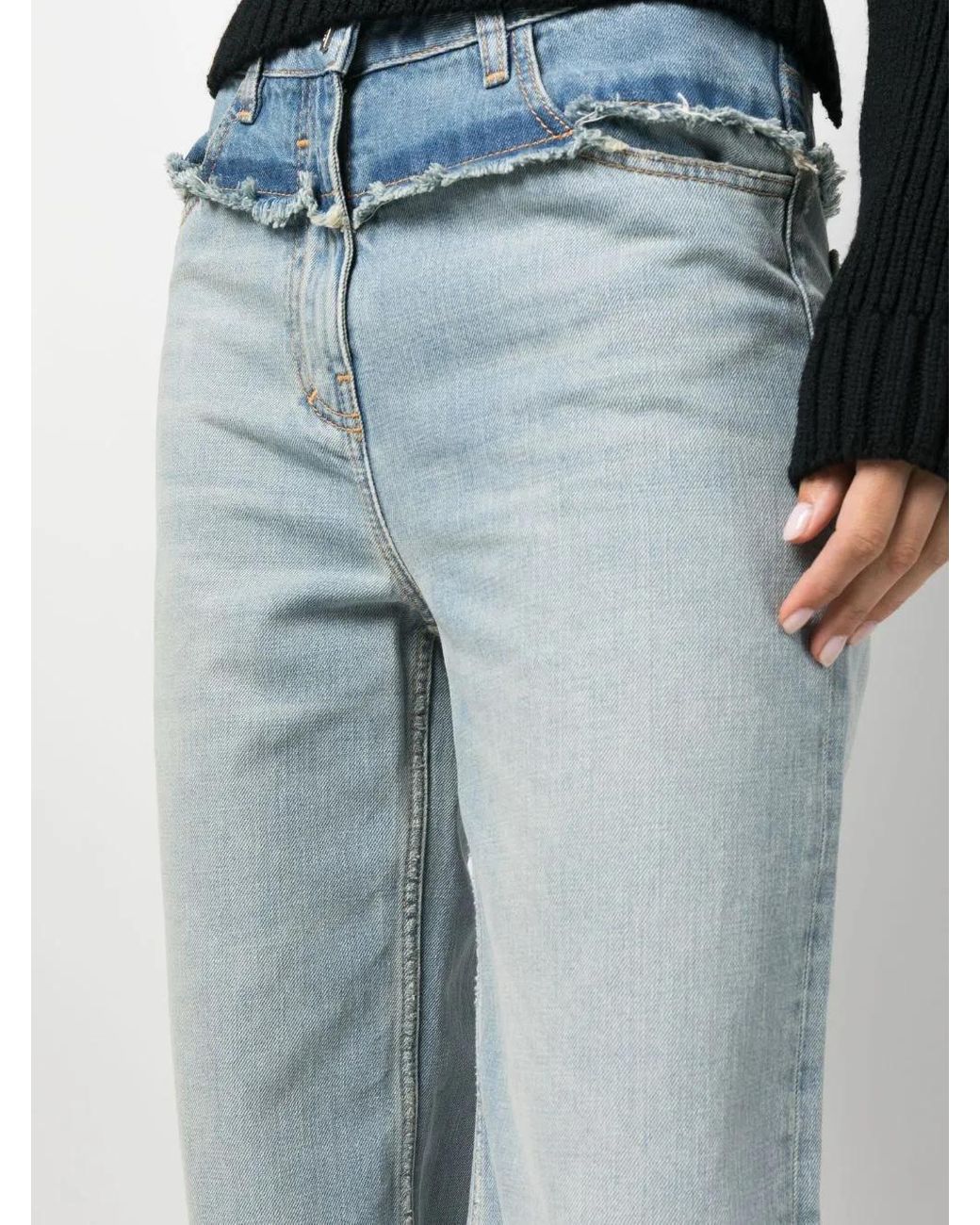 Givenchy Blue Low-Rise Straight-Leg Jeans