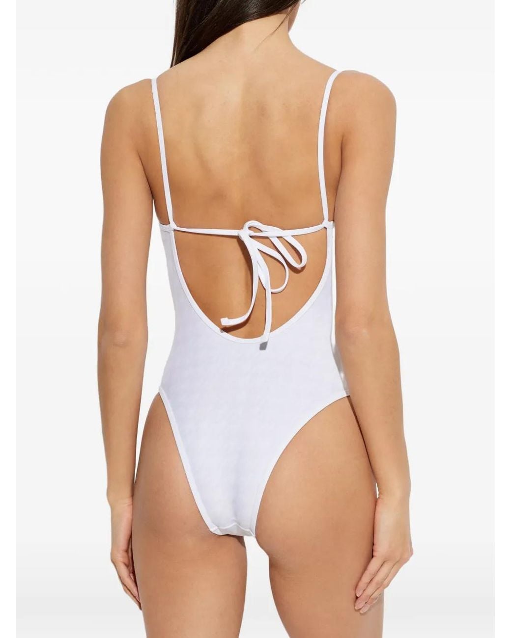 Perfect Moment White Serra Houndstooth Swimsuit
