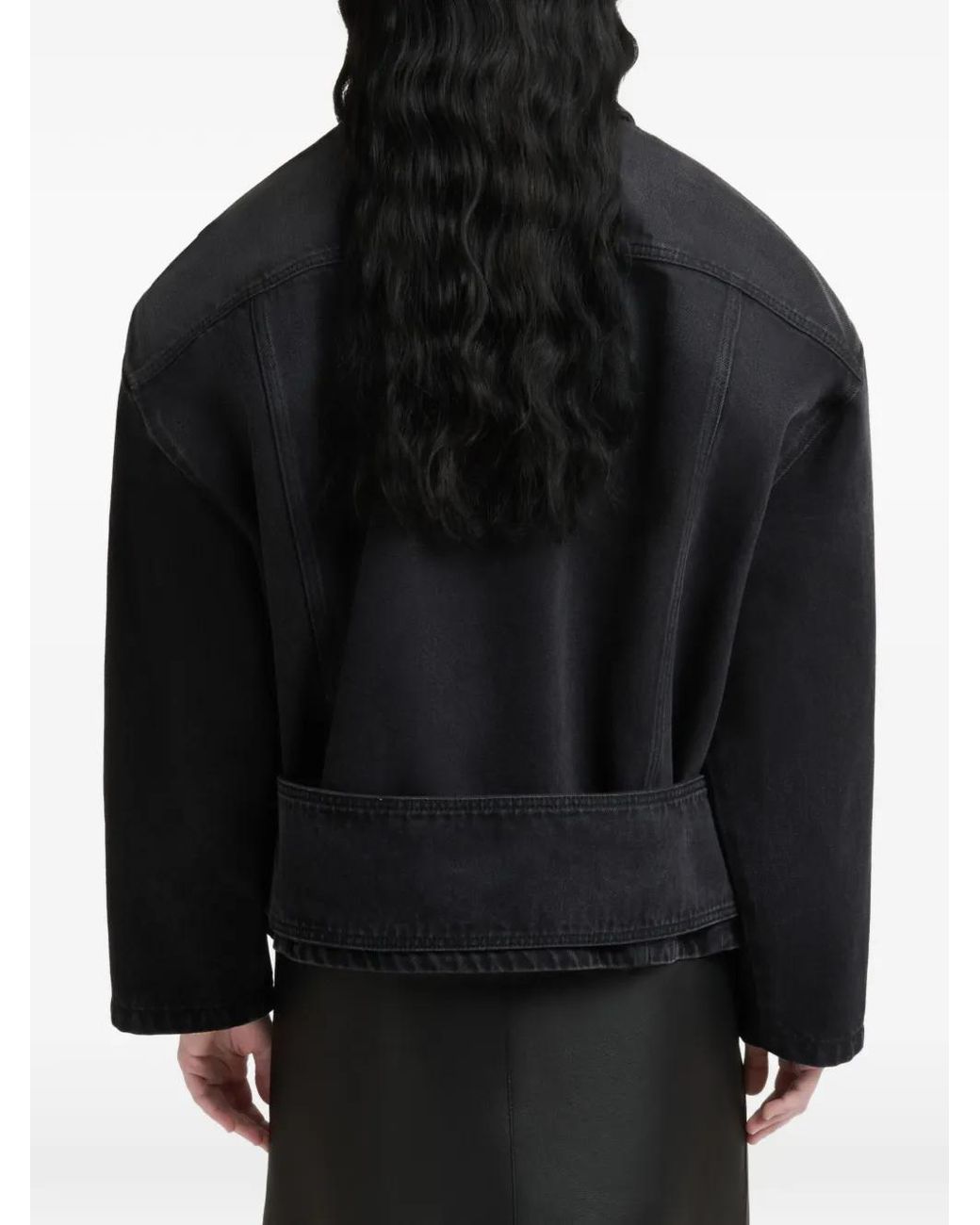 Marni Black Veste En Denim À Martingale