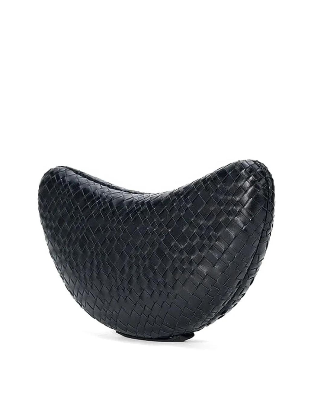 Staud Blue Crescent Woven Clutch Bag
