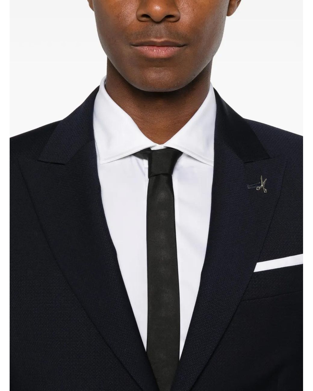 Daniele Alessandrini Blue Textured Single-Breasted Suit for men