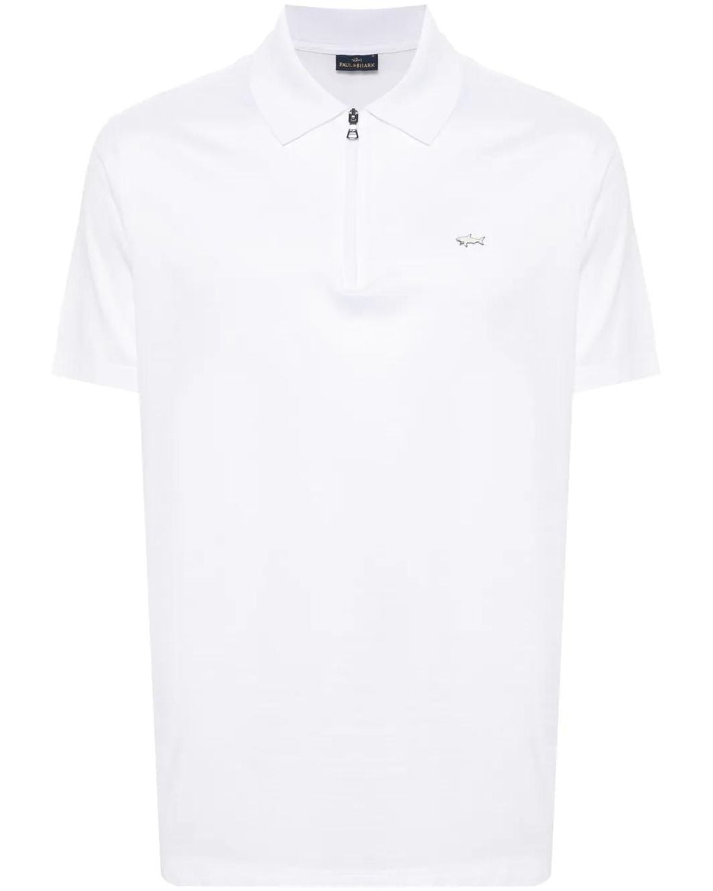 Paul & Shark White Logo-Appliqué Polo Shirt for men