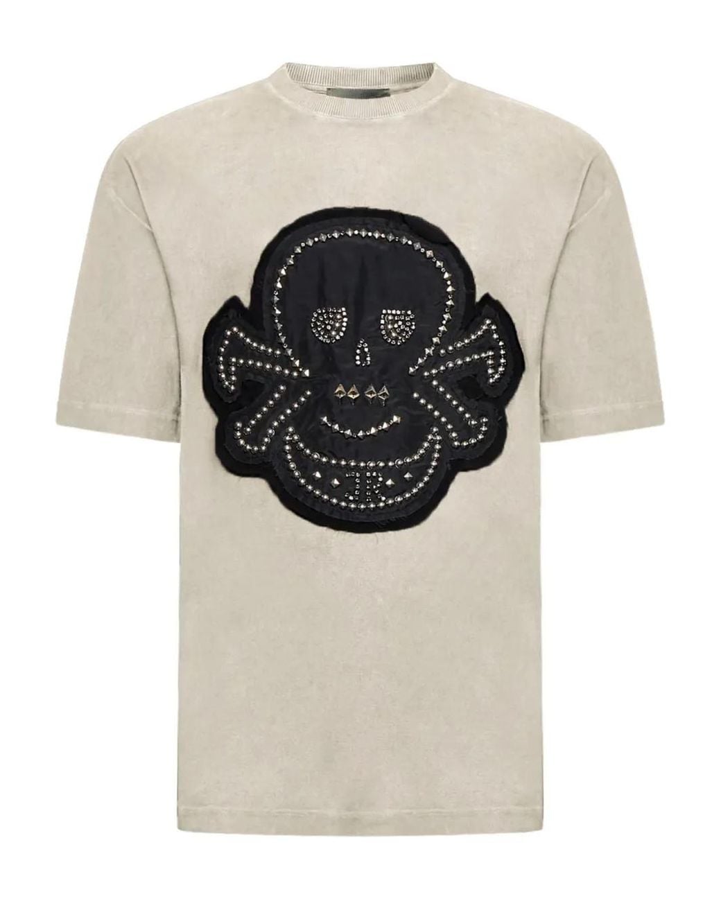 John Richmond Black Skull-Embellished T-Shirt for men
