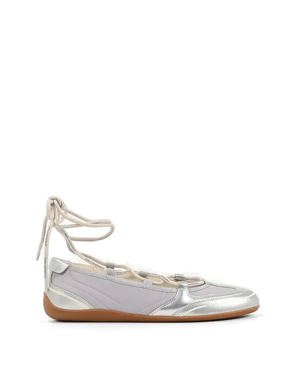 Karl Lagerfeld White Altia Ballet Flats
