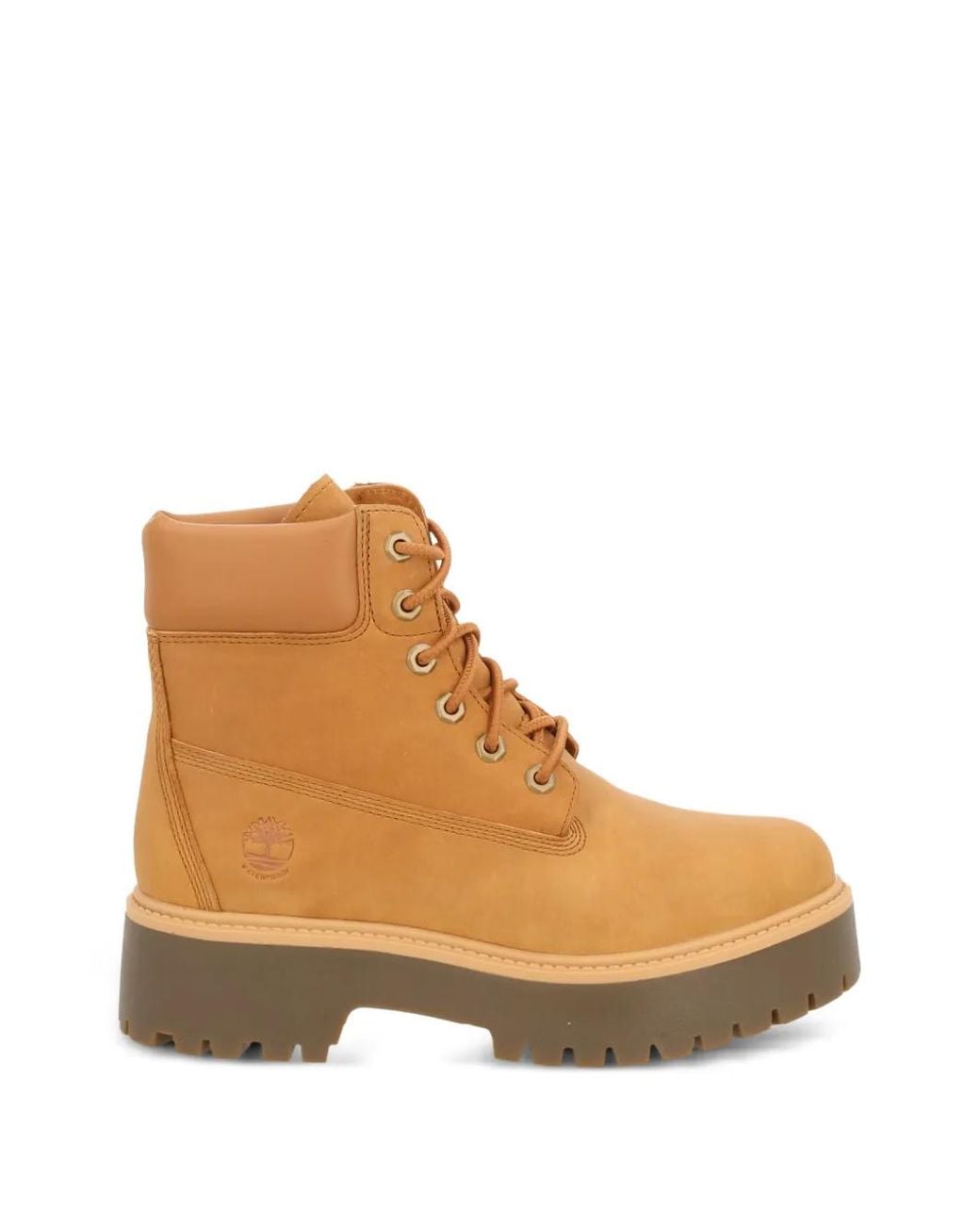 Timberland Brown Stone Street 6-Inch Lace-Up Platform Boots