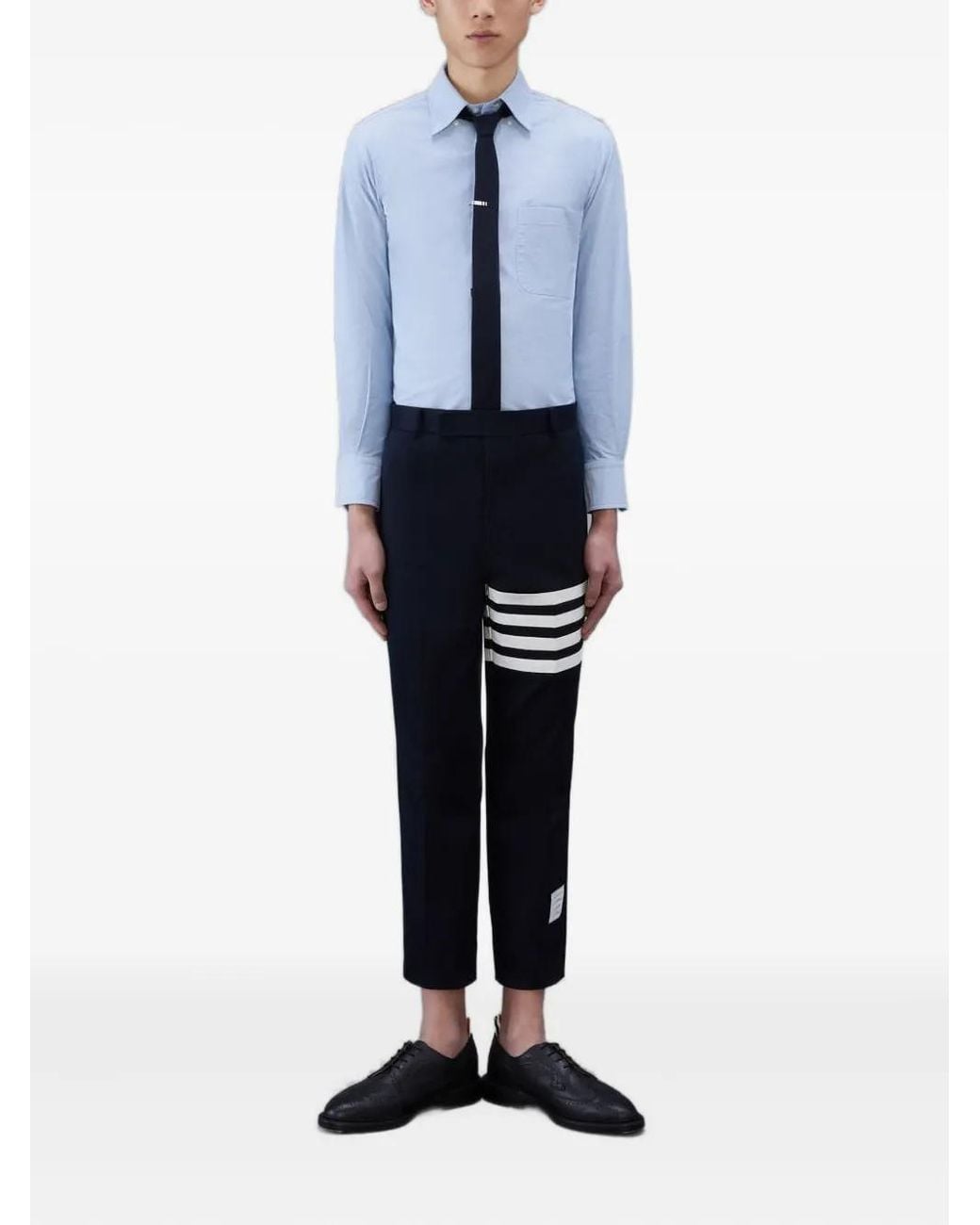 Thom Browne Blue Oxford Shirt for men