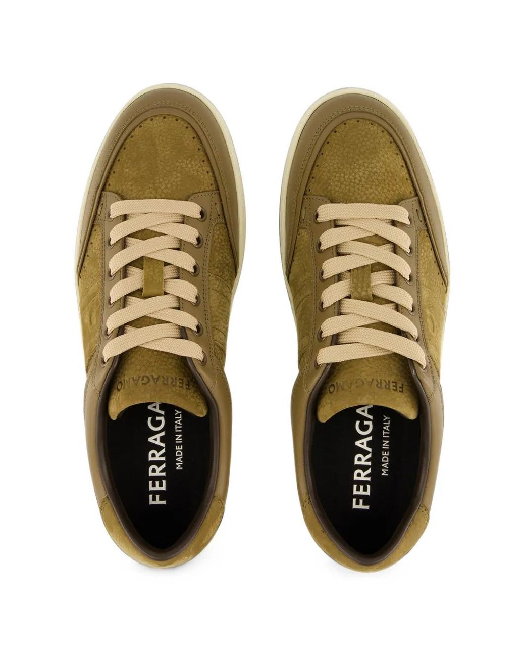 Ferragamo Green Baskets Basses Signature for men