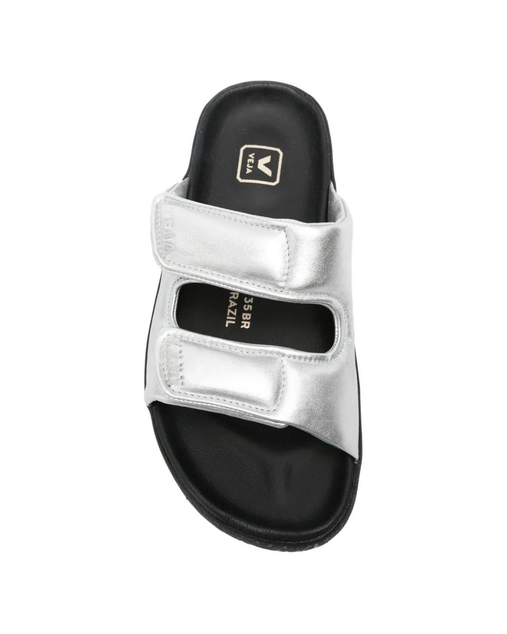 Veja White Etna Touch-Strap Flat Sandals