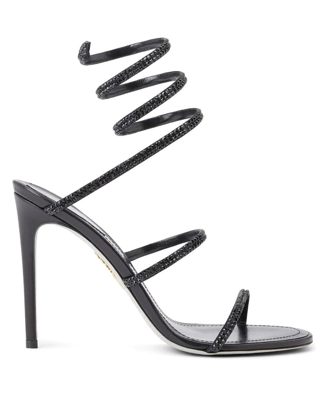 Rene Caovilla Black 105Mm Cleo Sandals