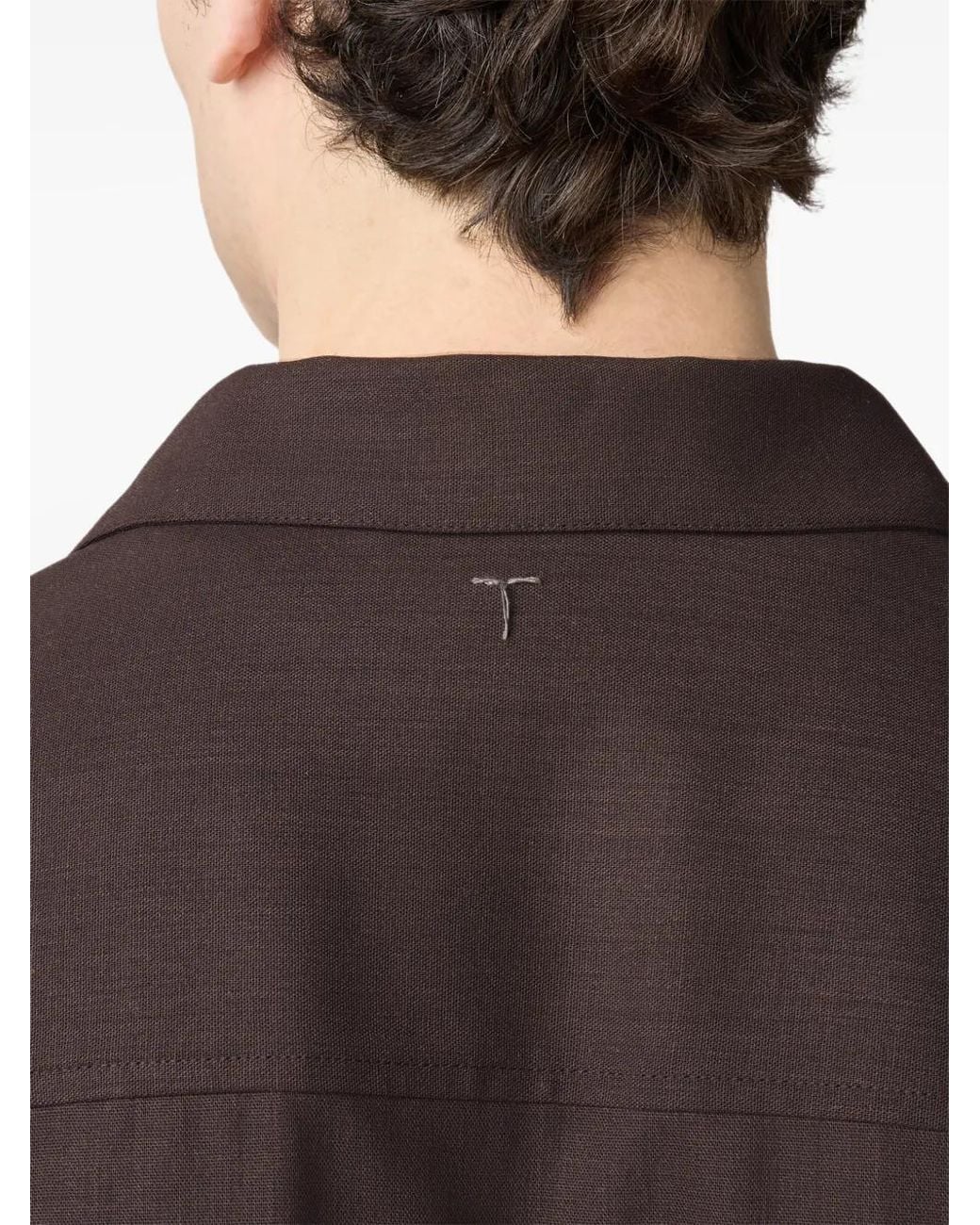 Tod's Brown Front-Pocket Tailored Shirt for men