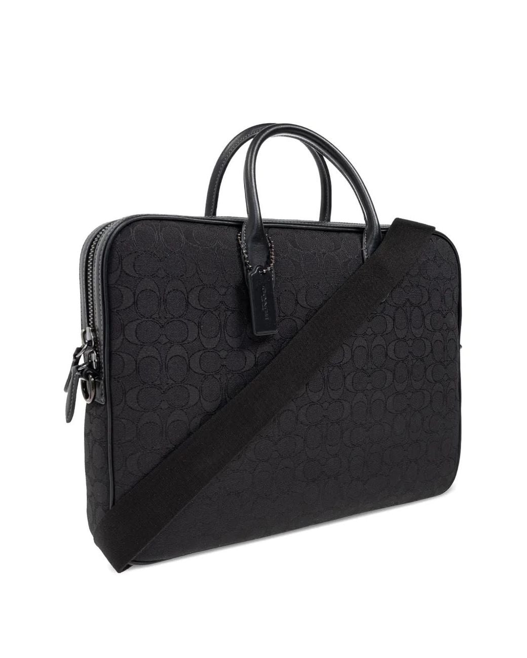 COACH Black Theo Work Bag for men