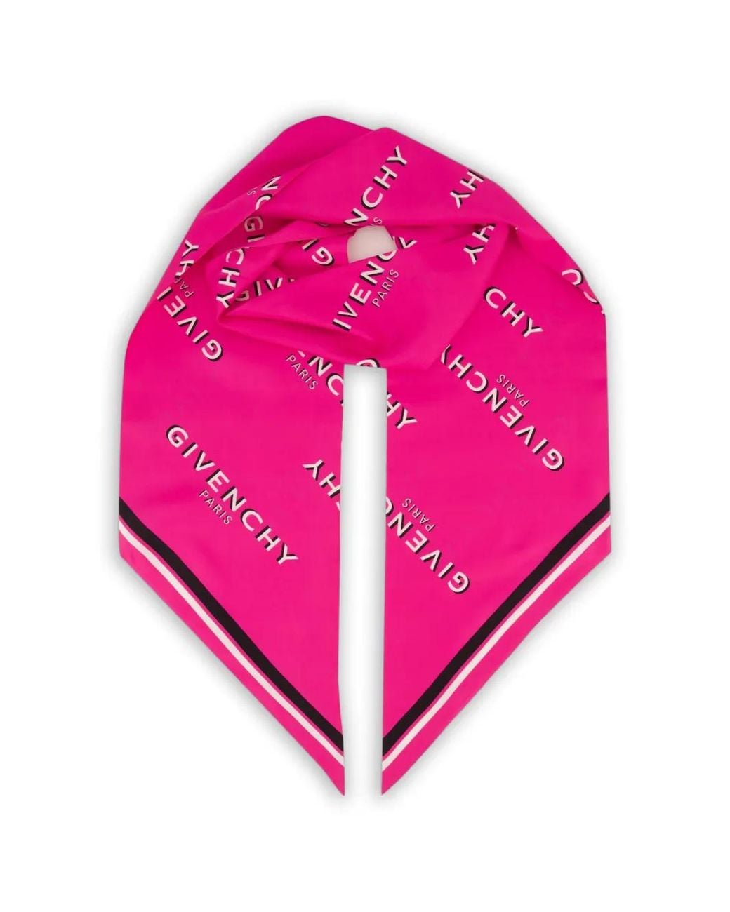 Givenchy Pink Maxi Shadow Logo-Print Bandeau Scarf
