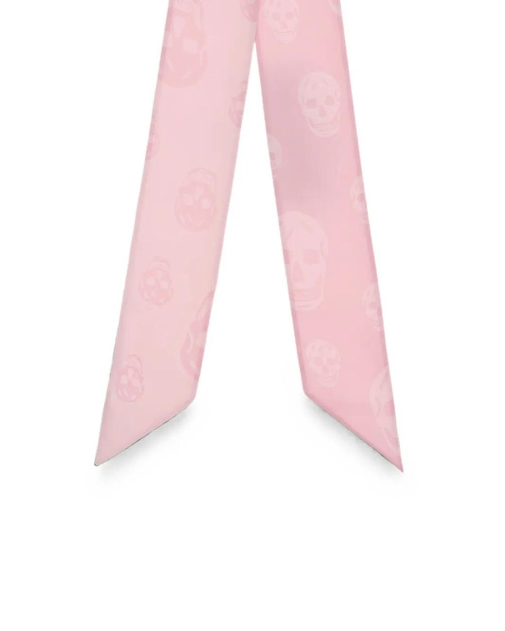 McQueen Pink Skull Silk Scarf