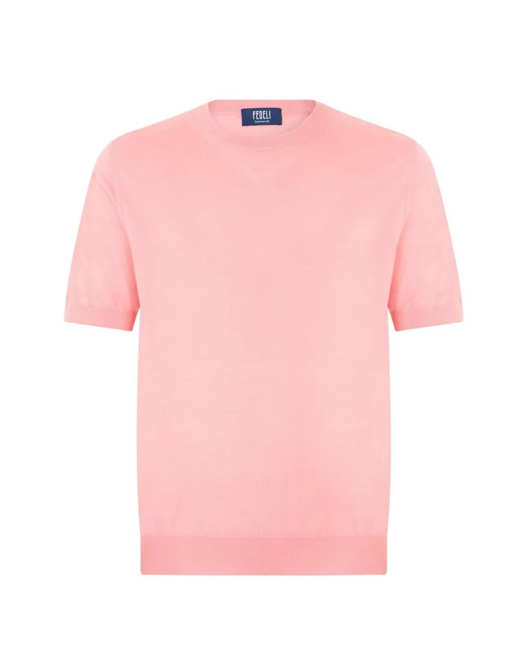 Fedeli Pink Short-Sleeve Crew-Neck T-Shirt for men