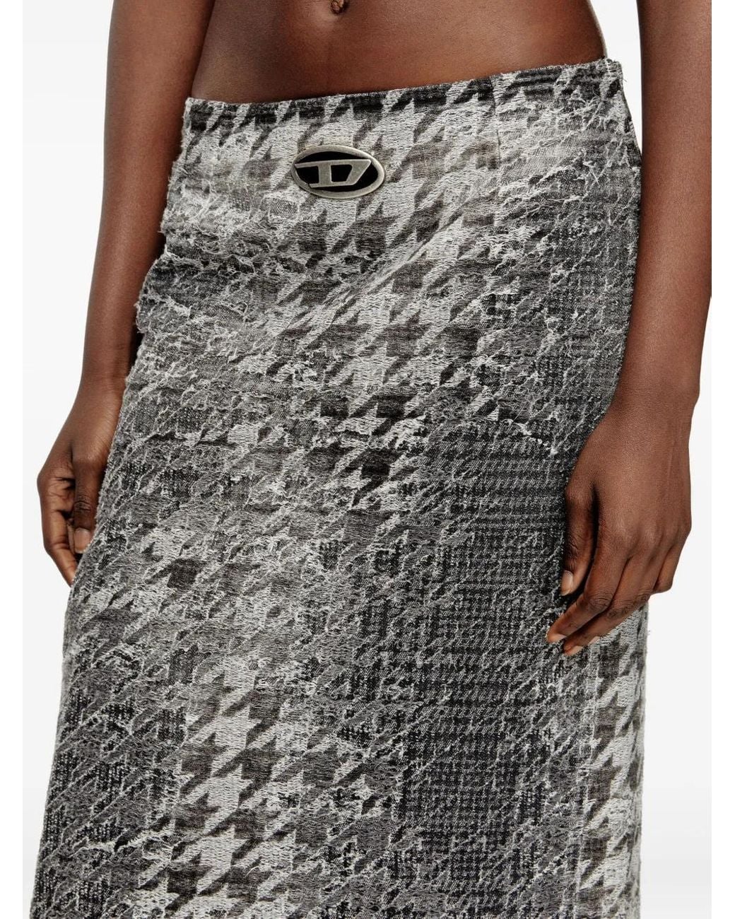DIESEL Gray Midi Skirt