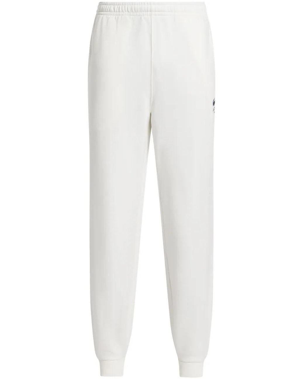 Lacoste White Organic Cotton Logo Track Pants for men