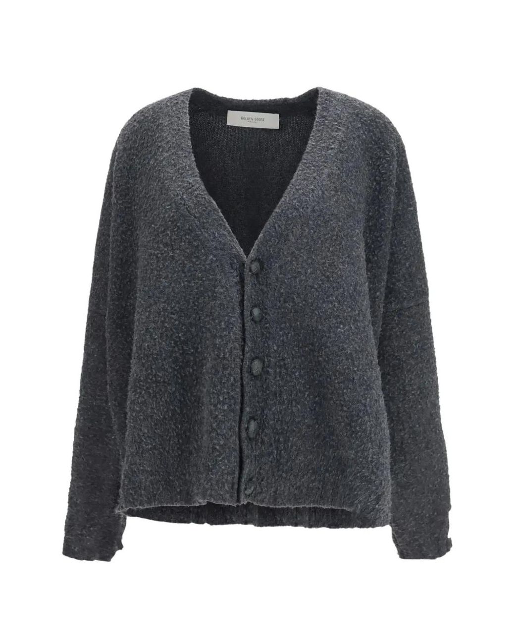 Golden Goose Deluxe Brand Black Bouclé-Knit Cardigan for men