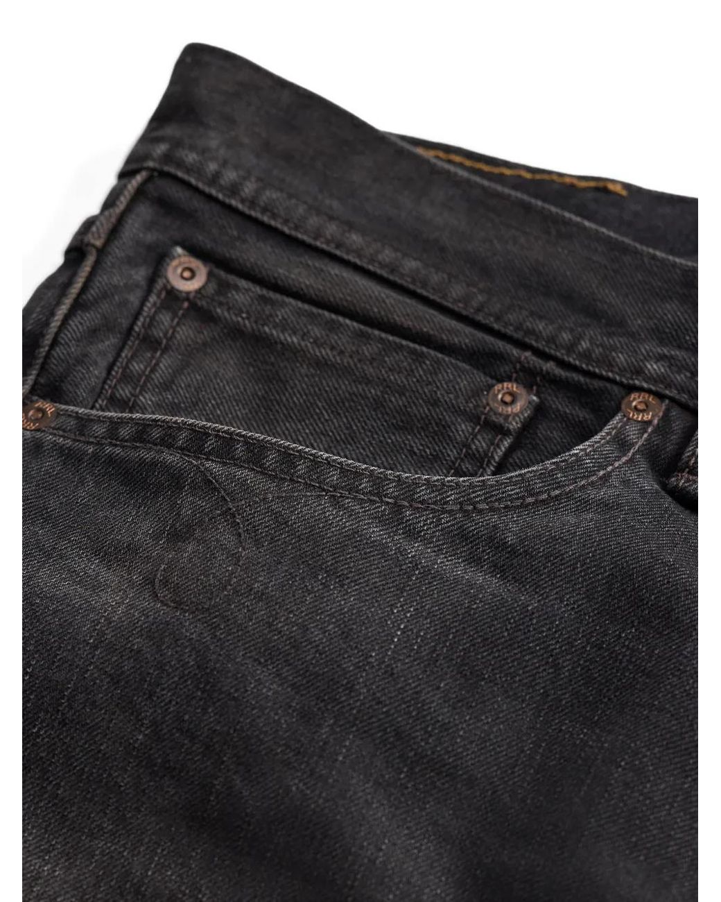 RRL Black Pocket Straight Jeans for men