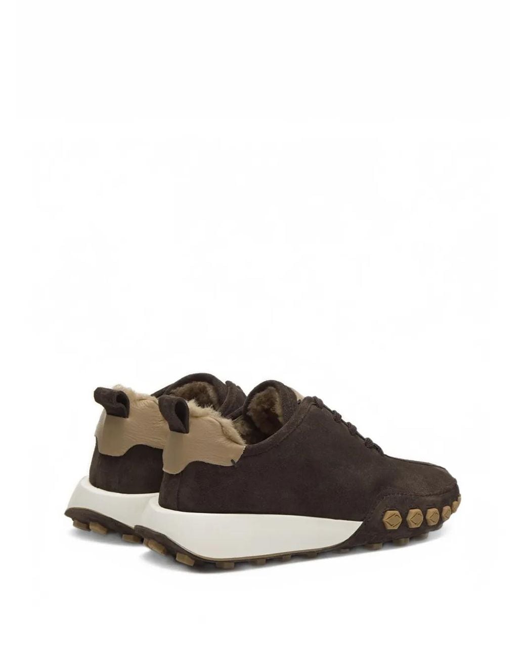 Lottusse Brown Nauta Shearling-Lined Sneakers