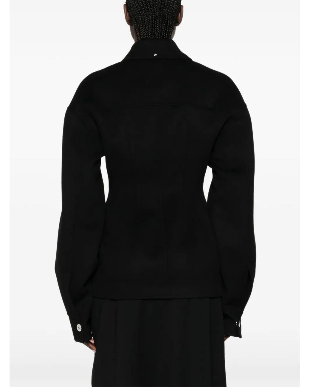 Sportmax Black Veste Boutonnée À Empiècements