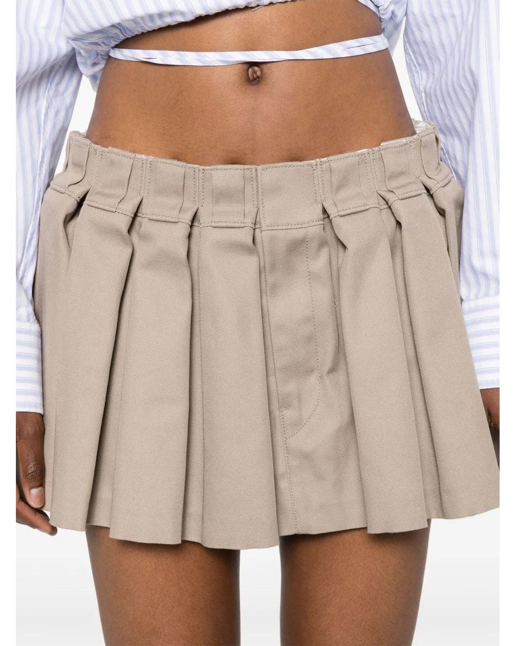 Alexander Wang Mini-Plooirok in het Natural
