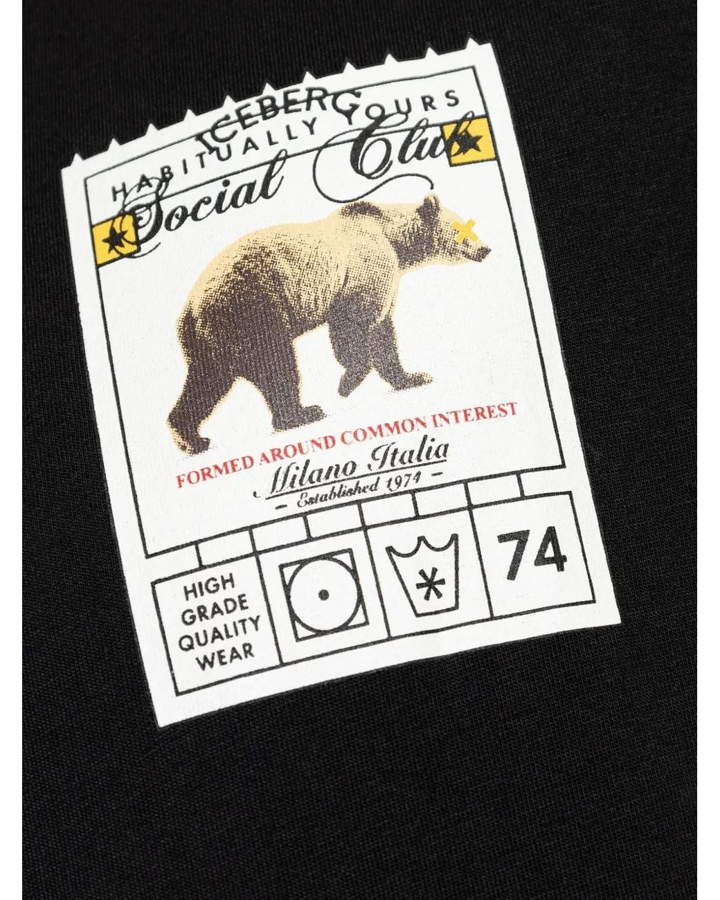 Iceberg Black Patch T-Shirt for men