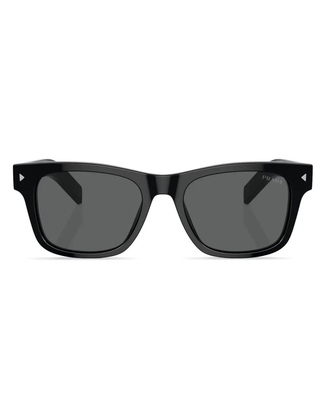 Prada Black Rectangle-Frame Sunglasses for men