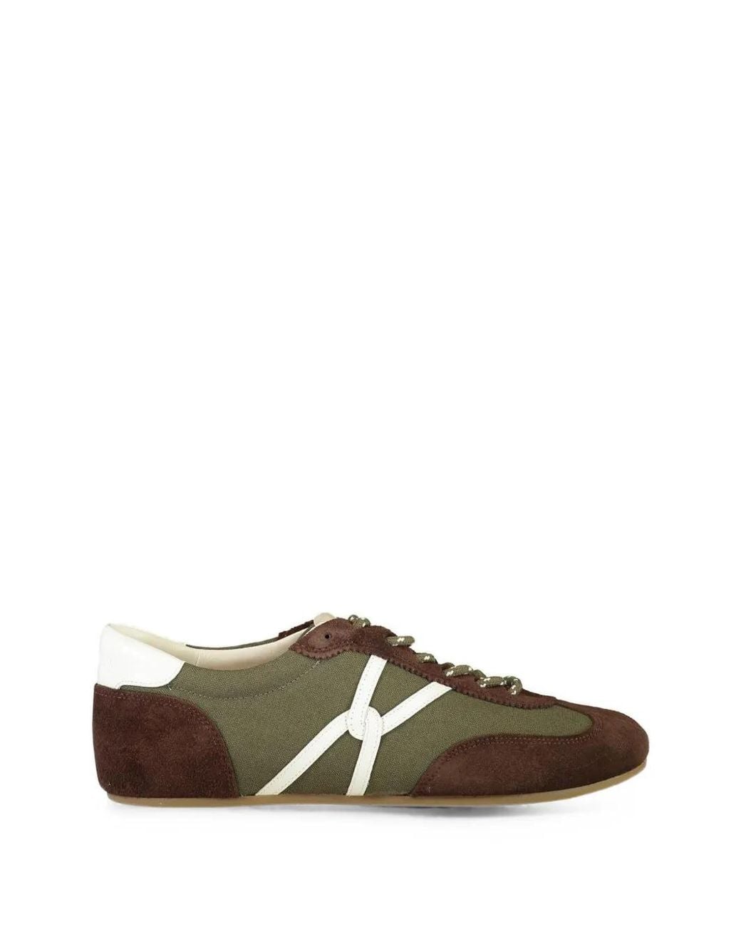Veronica Beard Brown Riviera Suede-Panel Sneakers