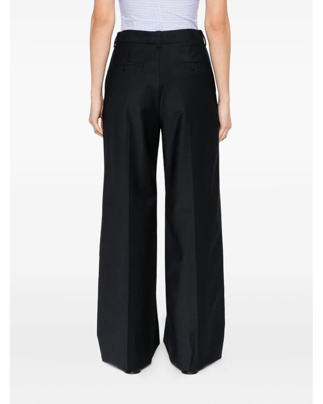 Maje Black Chain-Embellished Trousers