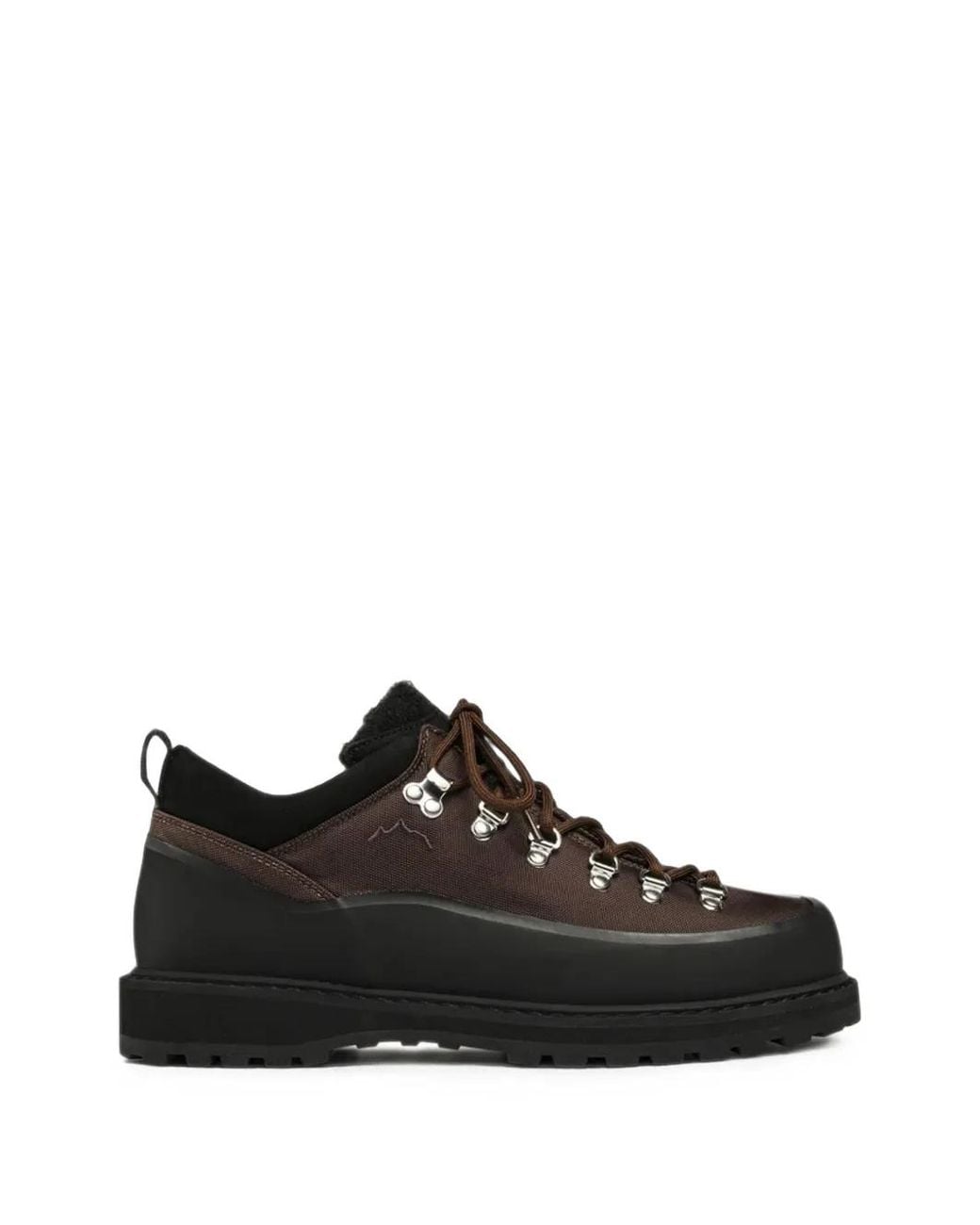Diemme Black Roccia Basso Panelled Lace-Up Sneakers for men
