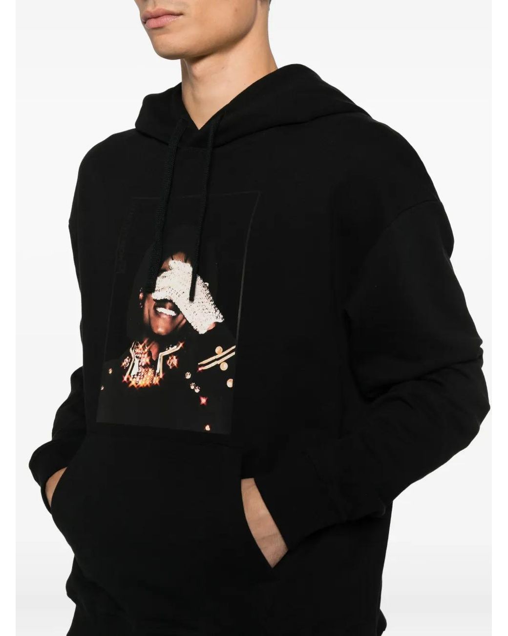 Ih Nom Uh Nit Black Graphic-Print Hoodie for men