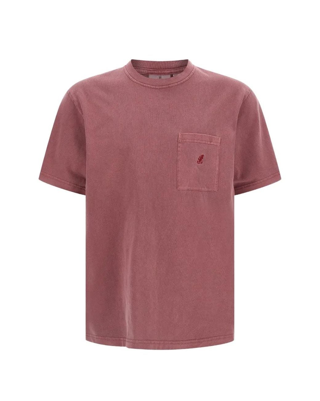 Gramicci Pink Breast Pocket Embroidered Logo T-Shirt